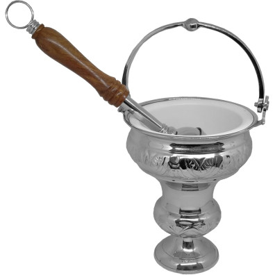 Catholic Church silver color acetre and hyssop