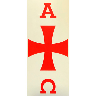 Adhesive for Easter Paschal Candle: Alpha, omega and Cross