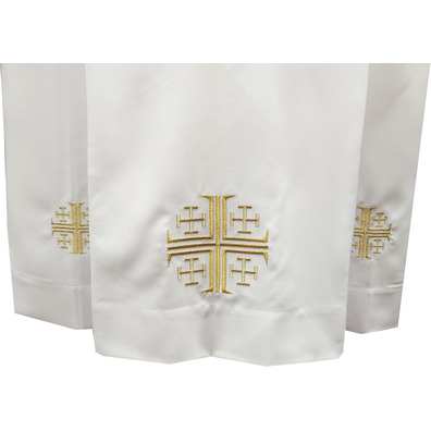 Priest alb with Jerusalem Cross embroidery