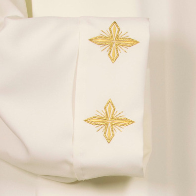 Catholic alb with sheaf and grape embroidery