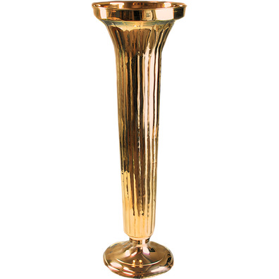 Golden metal amphora