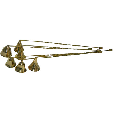 Golden color brass candle snuffer with handle