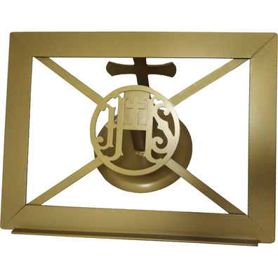 Catholic Church tabletop lectern | Wrought iron golden color