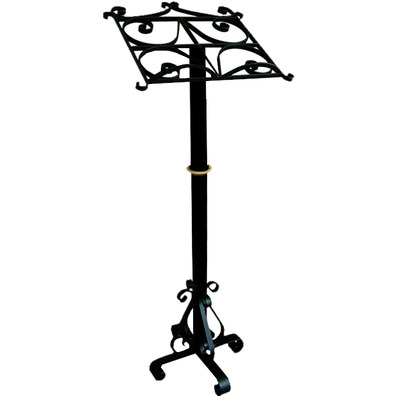 Wrought Iron Lectern | black and gold color