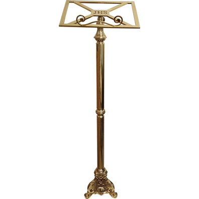 Standing gilded bronze lectern | Height adjustable