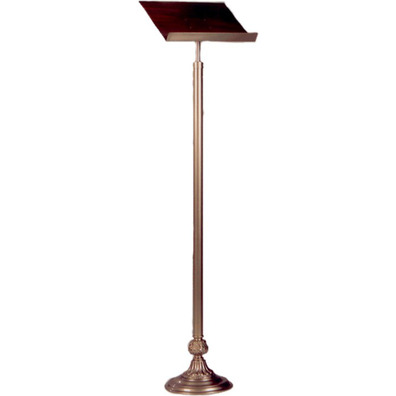 Standing lectern in bronze with adjustable height