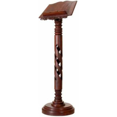 Lectern made of carved wood with circular foot