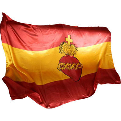Flag of Spain with the Sacred Heart