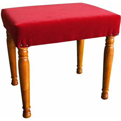 Velvet upholstered beech bench