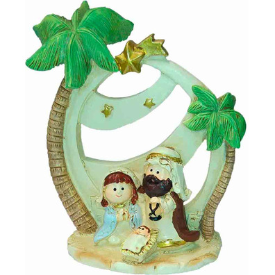 Nativity scene with resin figures