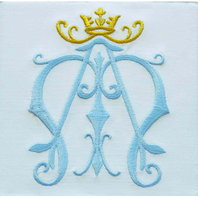 Altar cloth set | Marian symbol embroidery