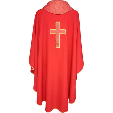 Chasuble four colors | Red Latin Cross embroidery