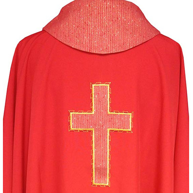 Chasuble four colors | Red Latin Cross embroidery