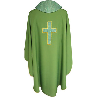 Chasuble four colors | Green Latin Cross embroidery