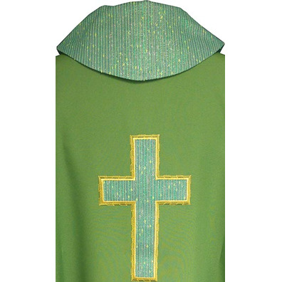 Chasuble four colors | Green Latin Cross embroidery