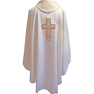 Chasuble four colors | Beige Latin Cross embroidery