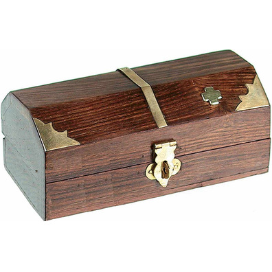 Wooden key box with cross