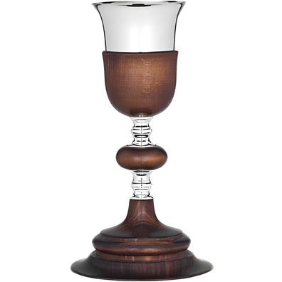 Chalice with silver and wood cup