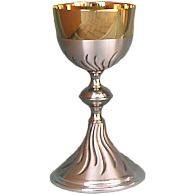 engraved metal chalice