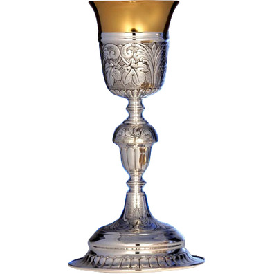 Silver chalice with 24 cm. Tall