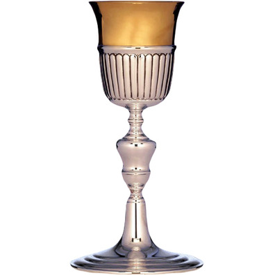 Silver goblet with smooth circular base