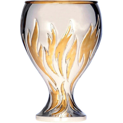 Silver goblet with gold decoration