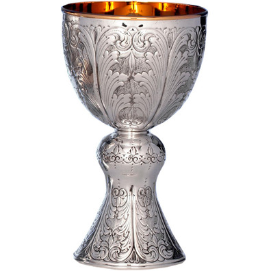 Silver chalice with gold interior