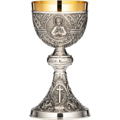 Silver Chalice of the Sacred Heart of Mary