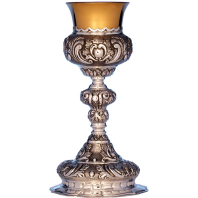 Silver chalice with gold-plated cup
