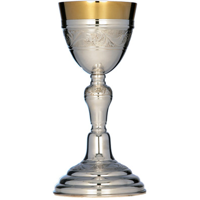 Baroque sterling silver chalice