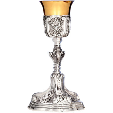 Rococo Style Sterling Silver Goblet
