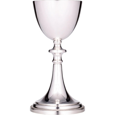 Smooth silver goblet