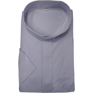 Catholic priest collar shirt | Bright blue S/S