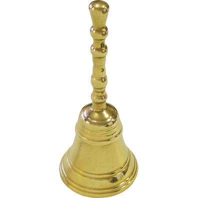 Polished metal bell - 12 cm. Tall