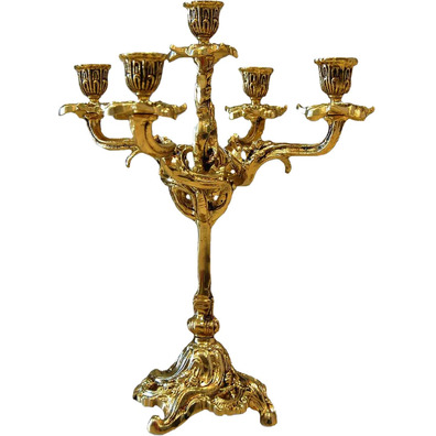 Bronze candlestick for five candles