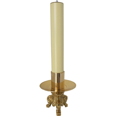 Candlestick with 4 cm paraffin candle.