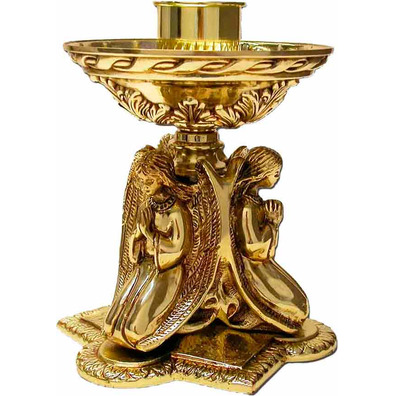 Table candlestick in bronze with Angels