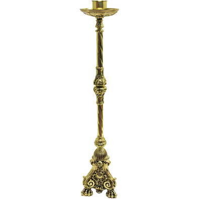 Standing candlestick in bronze of 115 cm. Tall