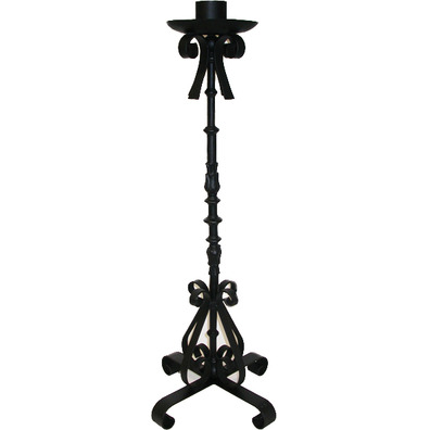 Standing candlestick in wrought iron 88 cm high