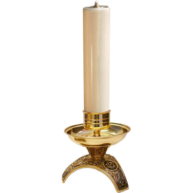Altar candlestick with 5 cm paraffin candle.