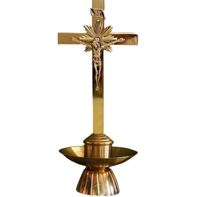 Table candlestick with Cross | round base