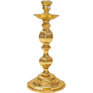Candlestick for table made of polished bronze