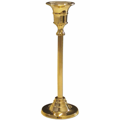 Candlestick for a candle made of gold metal