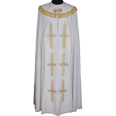 Pluvial cap of polyester in the four liturgical colors white