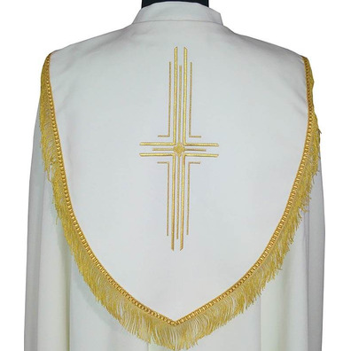 Pluvial cap of polyester in the four liturgical colors white