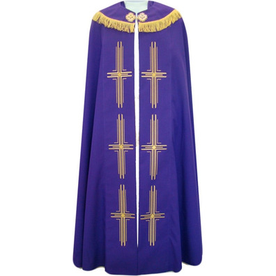 Pluvial layer of polyester in the four liturgical colors purple