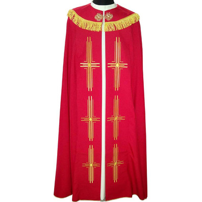 Pluvial layer of polyester in the four liturgical colors red