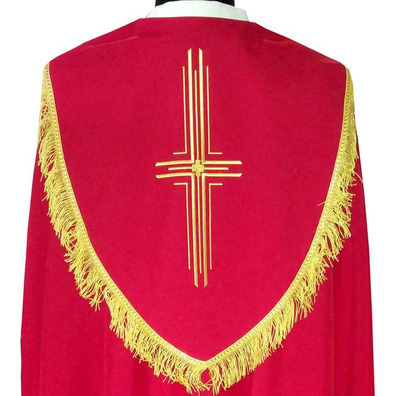 Pluvial layer of polyester in the four liturgical colors red