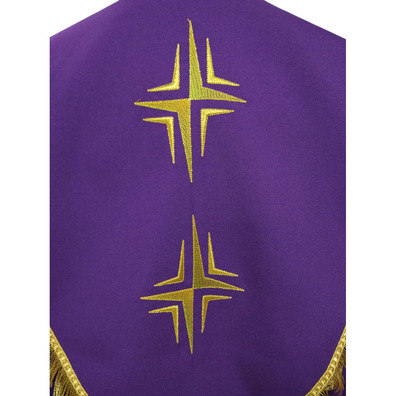 Purple raincoat with crosses purple