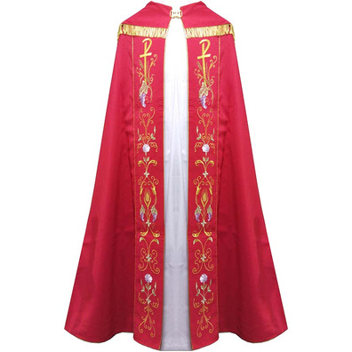 Pluvial cape with red satin lining